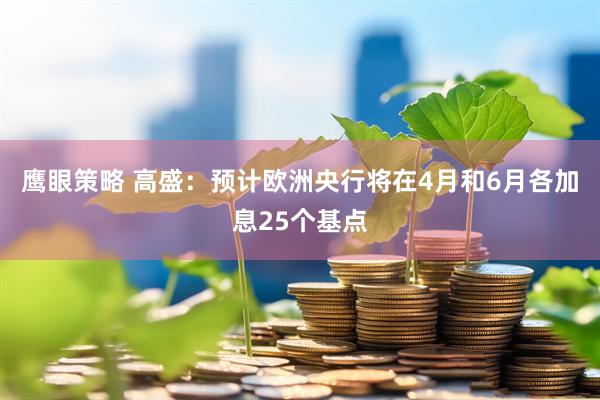 鹰眼策略 高盛：预计欧洲央行将在4月和6月各加息25个基点