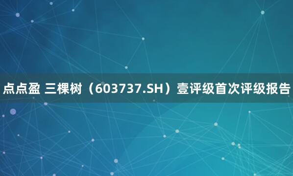 点点盈 三棵树(603737.SH)壹评级首次评级报告