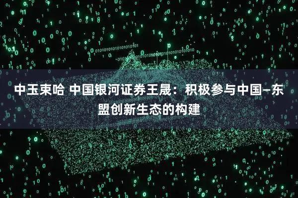 中玉束哈 中国银河证券王晟：积极参与中国—东盟创新生态的构建