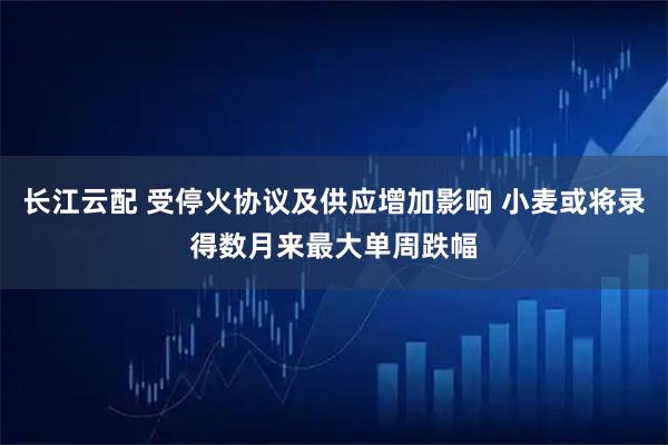 长江云配 受停火协议及供应增加影响 小麦或将录得数月来最大单周跌幅